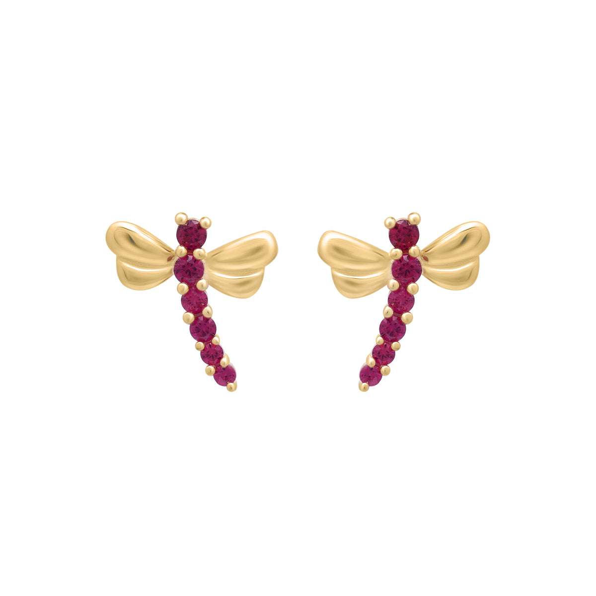 Dragonfly Ruby Grace Necklace and Earring Set