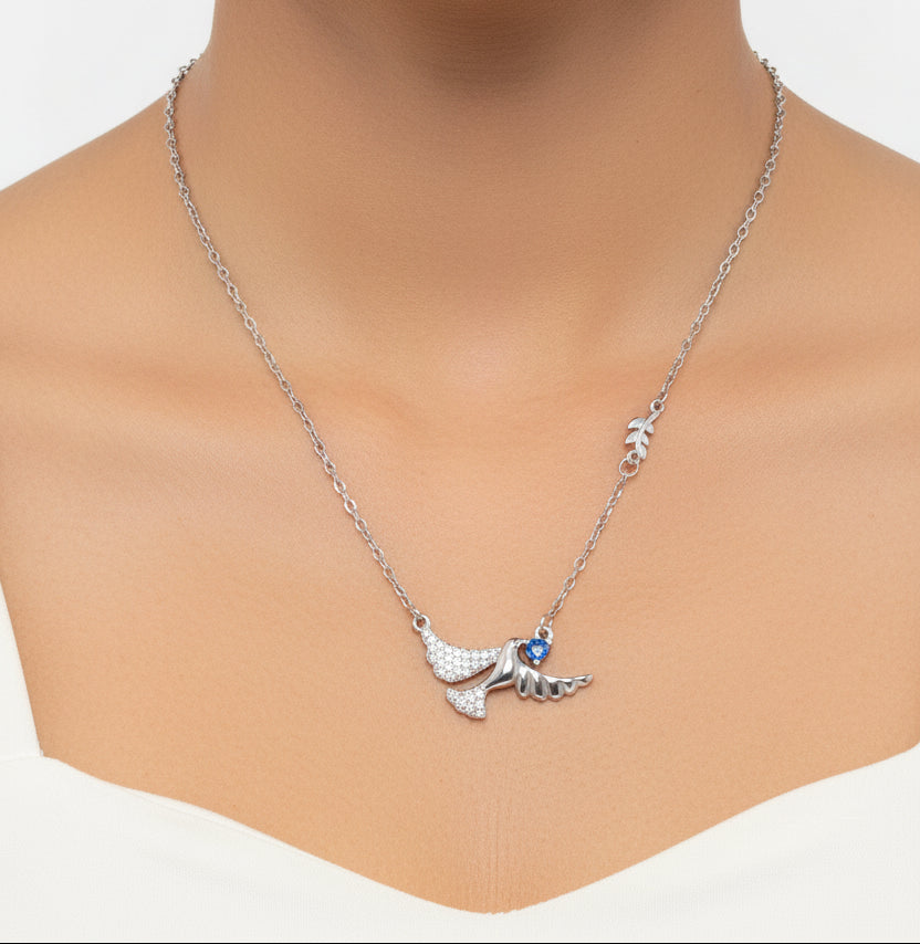 Twinrays Luna Wing Blue Star Necklace