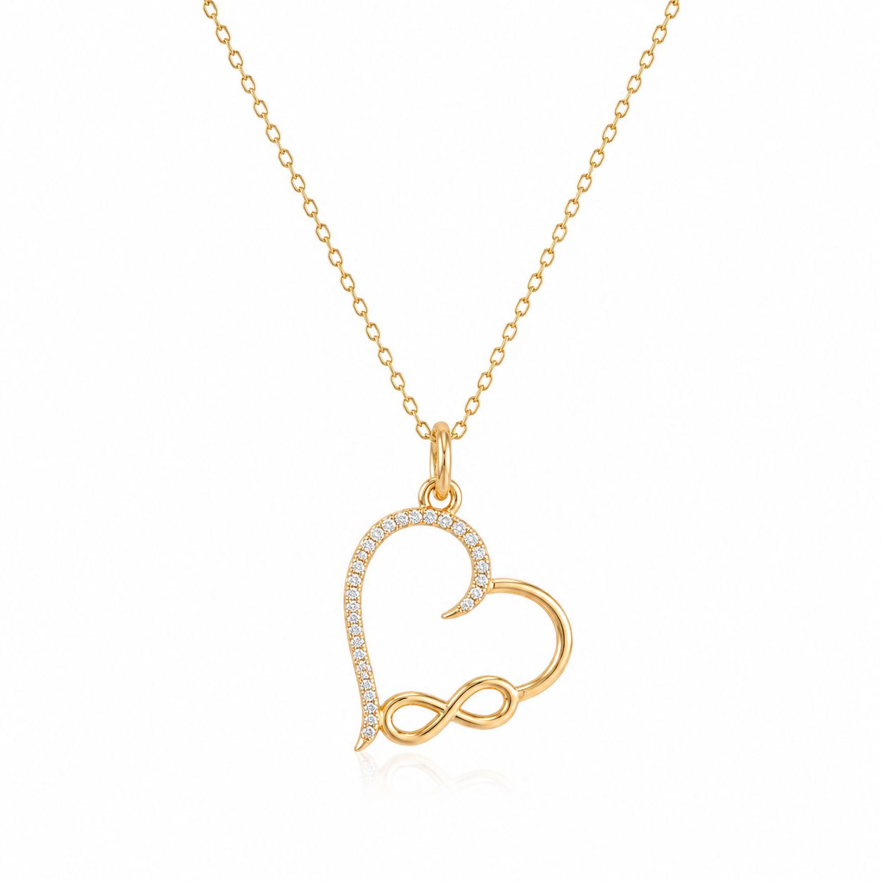 Infinity Love Heart Pendent Necklace