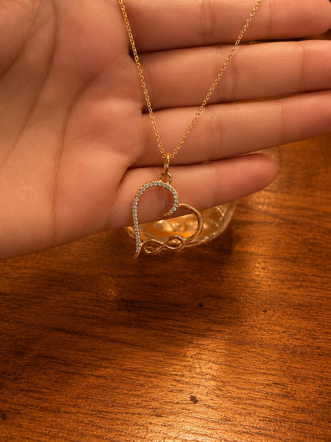 Infinity Love Heart Pendent Necklace