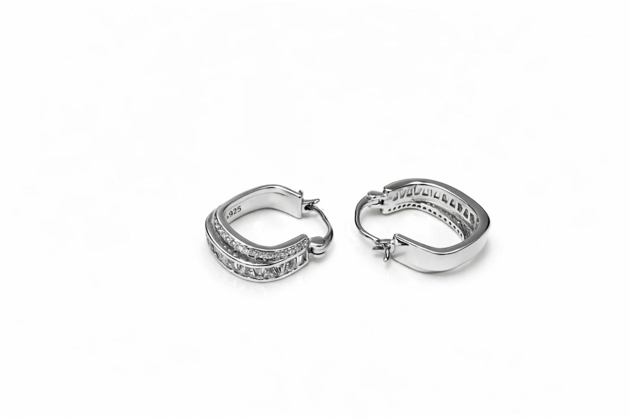 Twinrays Shine Silver Hoop Earrings