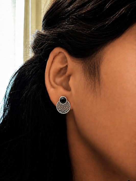 Black Onyx Stud Earring